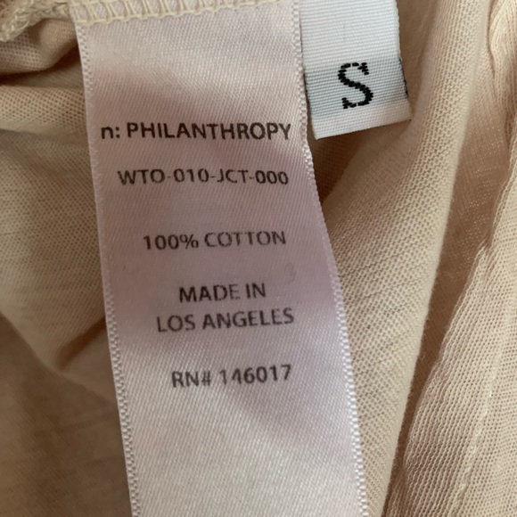 n:PHILANTHROPY Tank Top w/Cutout Detail/Distressed Edges, Size S, Excellent Cond - Picture 14 of 15